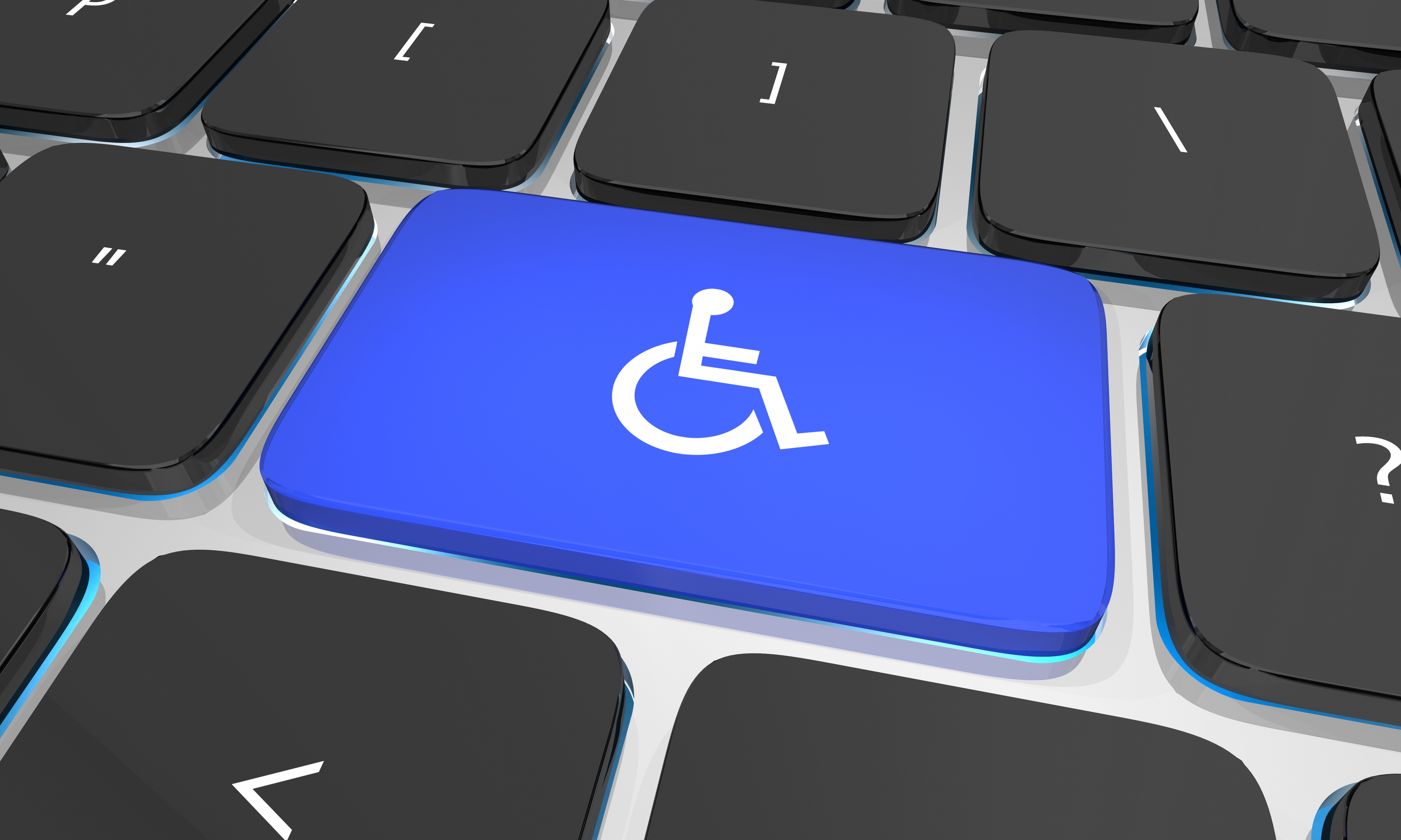 Wheelchair key on a keyboard.