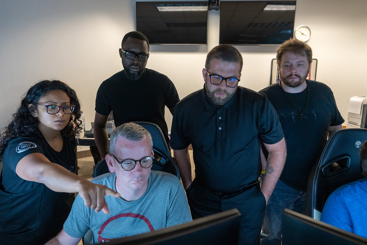 Oklahoma City Community College cybersecurity students in the Computer Science Department.