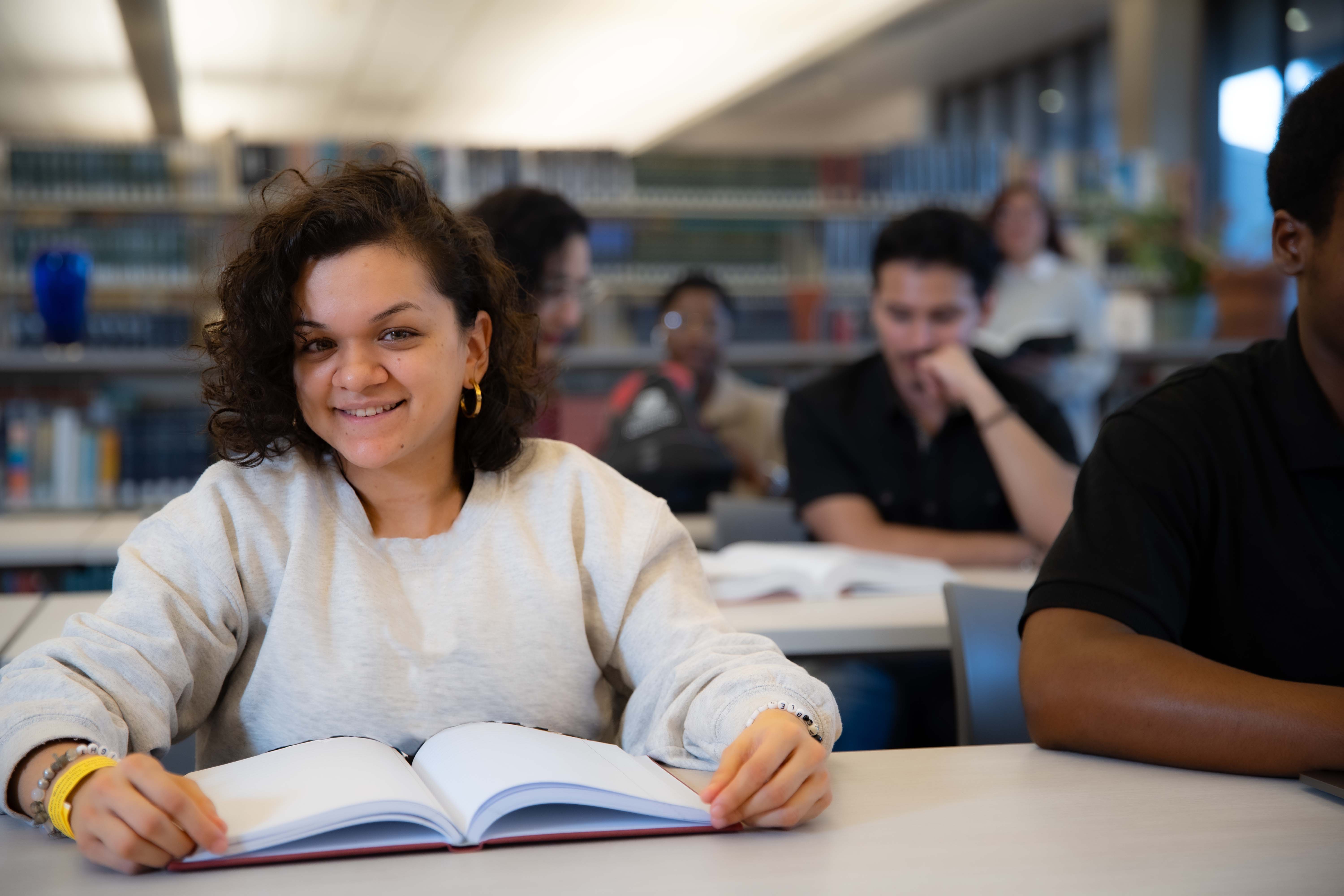 Students in a classroom.